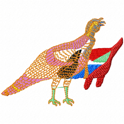 Wild Turkey Bird Embroidery Design 7